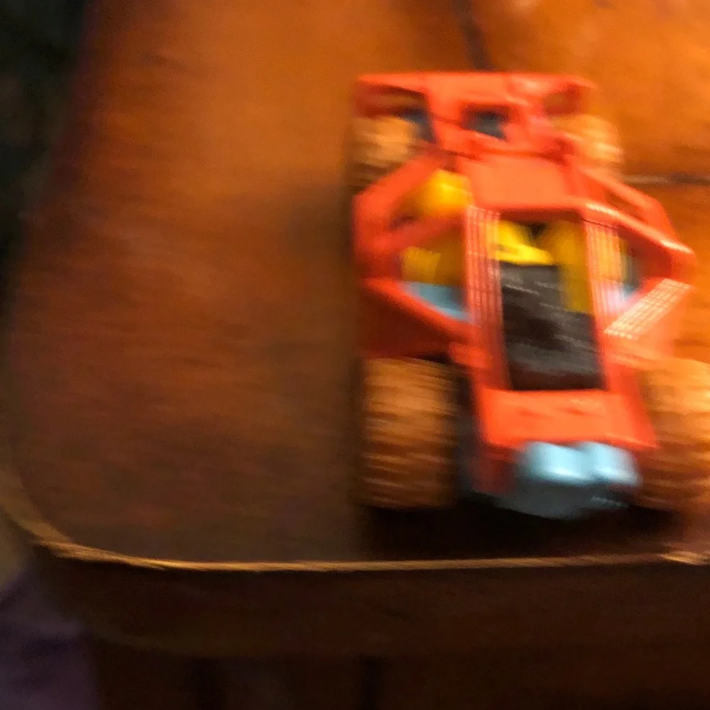 Orange Kids Off-Road Toy Vehicle with Yellow Interior